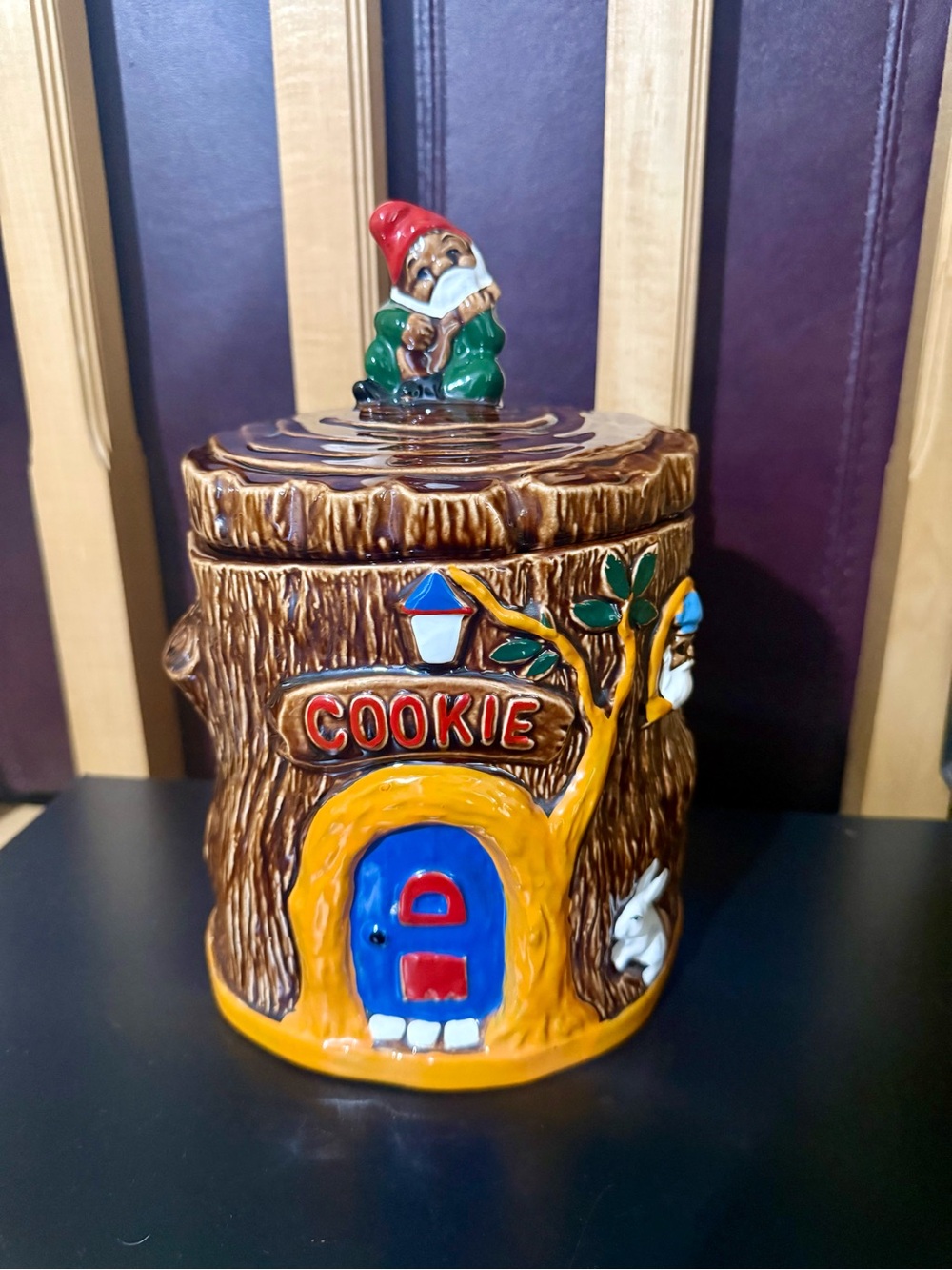 Vintage 1960s/70s Gnome Tree Stump Cookie Jar Woodward's Vancouver BC - Import
